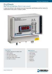 Thumbnail of document Data Sheet - EA2-DC Self-Contained Dry Check Hygrometer